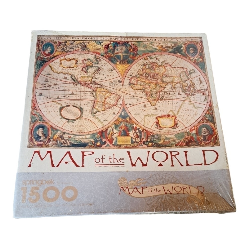 Springbok Map of the World Puzzle  Multicolor Vintage 1500 Piece 1630